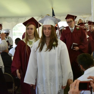 With tassels flipped and diplomas awarded, classmates filed outside