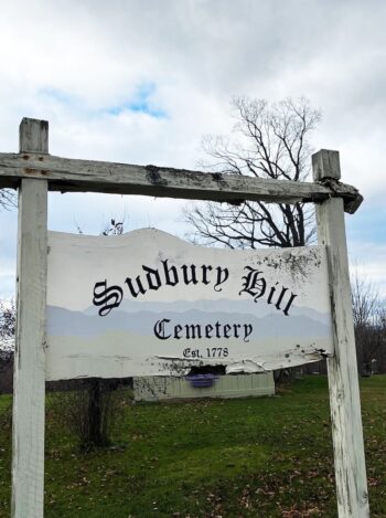 New sign is sought for Hill Cemetery in Sudbury