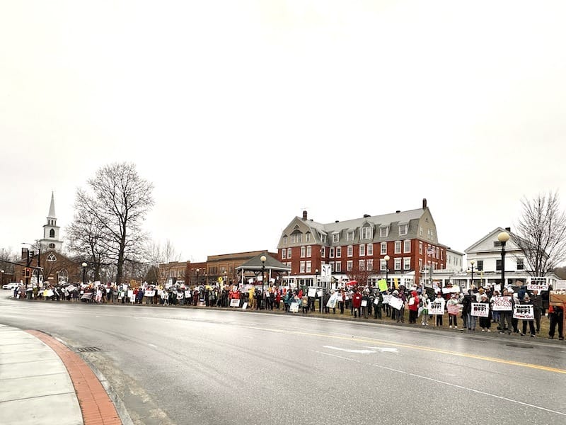‘Hands Off’ protest draws hundreds to Brandon